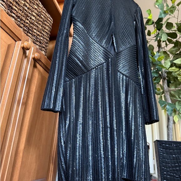 Express Blue Long Sleeve Bodycon Dress - Picture 8 of 12